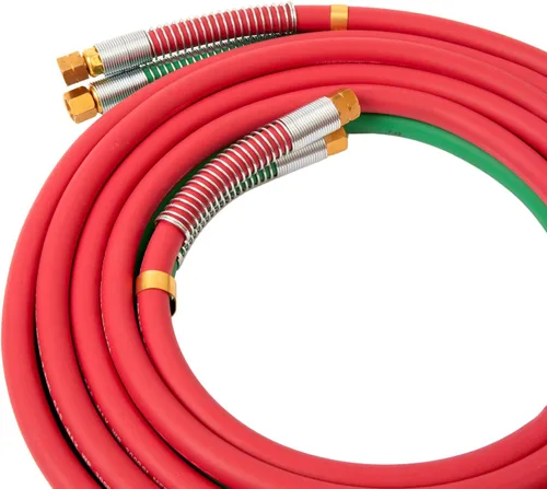 Miniatura 5 de SPARC Manguera de soplete de corte de grado T de 1/4 pulgadas, manguera de oxígeno y acetileno para gas de soldadura, accesorios B + juego de alivio