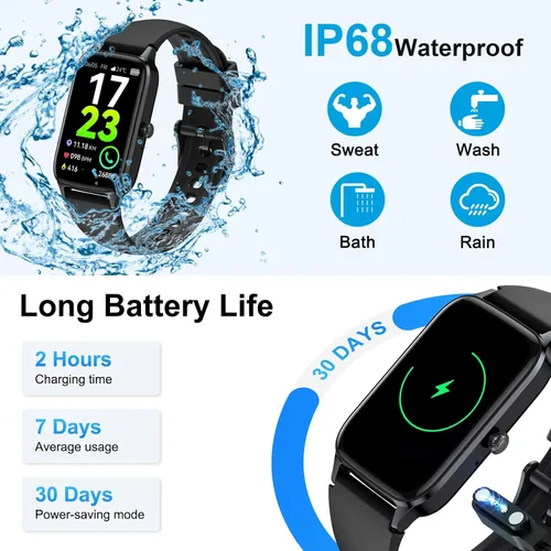 Miniatura 7 de Reloj inteligente para hombres y mujeres (respuesta/hacer llamadas), 2025 rastreador de actividad de fitness de 1.57 pulgadas, reloj inteligente