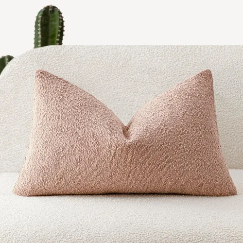 Miniatura 71 de Foindtower Fundas de almohada decorativas con textura de boucle, fundas de almohada sólidas, neutrales, suaves y acogedoras para silla, sofá