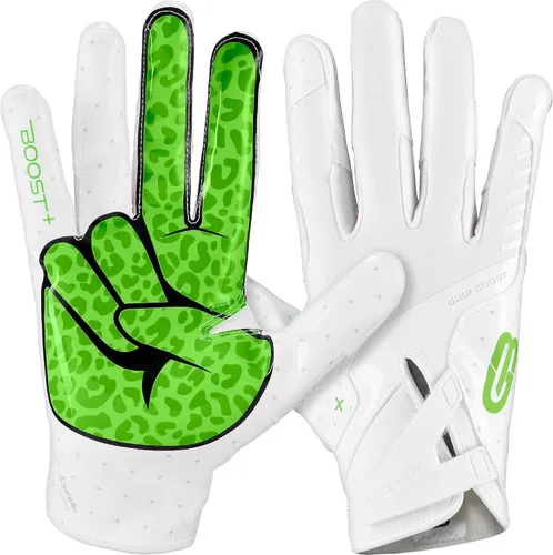 Miniatura 13 de Guantes de fútbol Grip Boost - Peace Stealth 6.0 Boost Plus Tecnología adhesiva - Guantes de fútbol para adultos y jóvenes para receptor abierto
