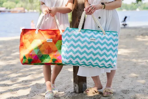 Miniatura 9 de SHYLERO Bolsa de playa y bolsa de piscina. Tiene bolsa hermética, tonelada de bolsillos. La bolsa de playa tiene cremallera, repelente al agua.