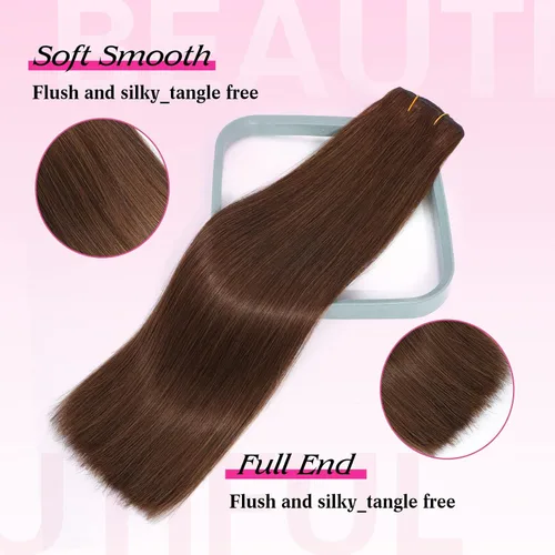 Miniatura 2 de Extensiones de cabello humano real con pinzas, extensiones de cabello humano 100% humano, extensiones de cabello humano brasileño Remy, extensiones