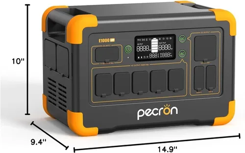 Miniatura 9 de pecron Estación de energía portátil E1000LFP, batería de reserva LiFePO4 de 1024 Wh/1800 W, generador solar expandible a 4096 Wh, estación