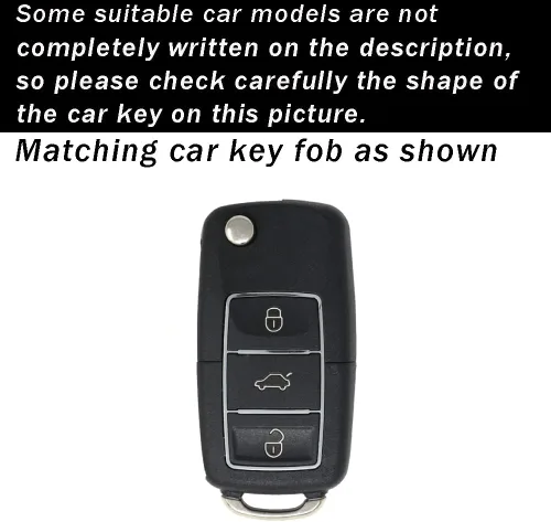 Miniatura 2 de ontto Funda para llave de coche para Volkswagen Jetta Beetle, Tiguan Passat Golf MK6 Polo Morado, Púrpura