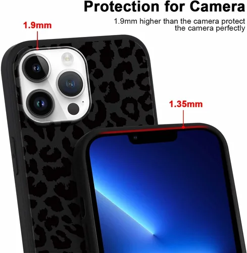Miniatura 3 de Paquete de 2 Fundas de Teléfono Bonitas con Estampado de Guepardo para Apple iPhone 13 Pro Max de 6.7 Pulgadas, Fundas de Diseño