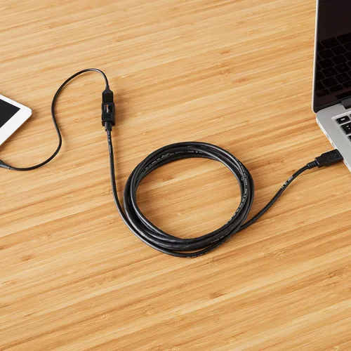 Miniatura 5 de Amazon Basics Cable de extensión USB-A 2.0, macho a hembra, velocidad de transferencia de 480 Mbps, 6.5 pies, color negro
