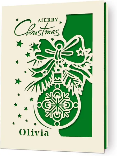 Miniatura 12 de EDSG Tarjetas de Navidad personalizadas 2025, tarjetas de felicitación personalizadas, tarjeta de Navidad de papel láser, regalo de Papá Noel