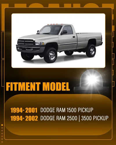 Miniatura 7 de LESAUCE Kit de luces LED para matrícula para Dodge Ram 1500 Pickup 1994-2001, Dodge Ram 2500/3500 1994-2002 Pickup - LED blanco de 6000 K, carcasa
