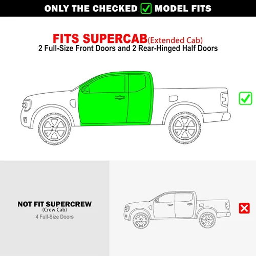 Miniatura 6 de HD Ridez Escalones basculantes híbridos de acero compatible con Ford Ranger Super Cab 2019-2023