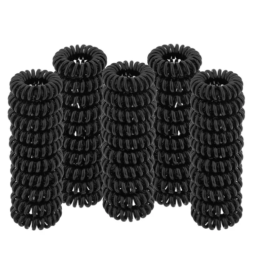 Miniatura 33 de Lazos para el cabello en espiral para soportes gruesos para cola de caballo (paño marino, 12 piezas) – sin arrugas para todo tipo de cabello Tela