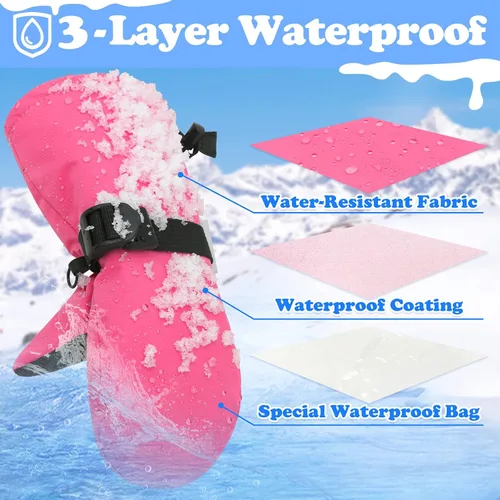 Miniatura 8 de Sarfel Manoplas para niños pequeños, guantes impermeables de nieve y esquí para niños, guantes de invierno para bebés con Thinsulate