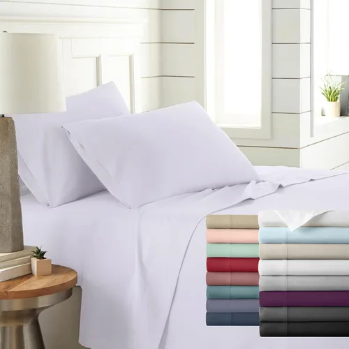 Miniatura 27 de Southshore Fine Living, Inc. Juego de ropa de cama de microfibra de 4 piezas, juego de sábanas tamaño Queen, sábana bajera ajustable de 14 pulgadas