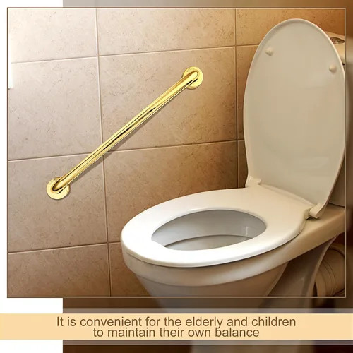 Miniatura 6 de Tatuo Paquete de 4 barras de agarre para bañeras, acero inoxidable 304, pasamanos de seguridad para baño, asas antideslizantes, barras de agarre Oro