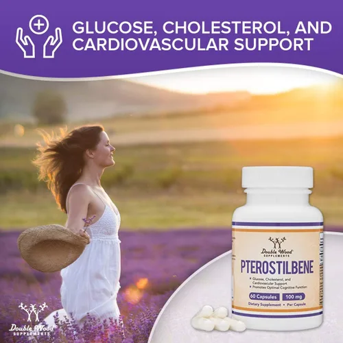 Miniatura 5 de Suplemento de pterostilbeno cápsulas de 100 mg (probado por terceros) 60 cápsulas, superior al resveratrol, antioxidante para apoyo de la longevidad