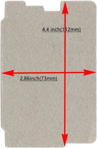 Miniatura 2 de 2 piezas de accesorios de aislamiento térmico de mica para horno microondas, cubierta de guía de ondas/mica para Sharp PCOVPB085MRP0