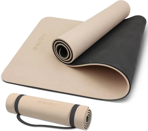 PAIDU Yoga Mat Non Slip Anti-tear,extra thick-2/5 inch（10MM）High Resiliency Professional POE Yoga Mats for Women Men Kids,72"x24"inch,Workout, Yoga,