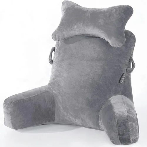 Miniatura 14 de SLIGUY Almohada de Lectura - Almohada de Descanso para Cama con Rollo de Cuello Desmontable y Brazo de Soporte Más Alto para Sentarse en la Cama