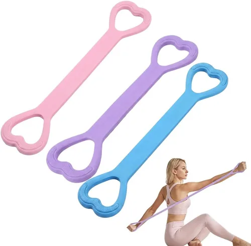 Bandas de resistencia Figura 8 Bandas de ejercicio para mujer, bandas elásticas para entrenamiento, brazo, espalda, entrenamiento de hombro cuerdas
