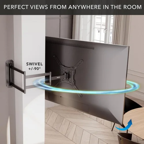 Miniatura 2 de Mount-It! Soporte de pared para TV de brazo largo, extensión extra larga de movimiento completo de 37.2 pulgadas, soporte de montaje de TV