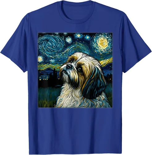 Miniatura 19 de Camiseta Surrealism Starry Night Shih Tzu Dog