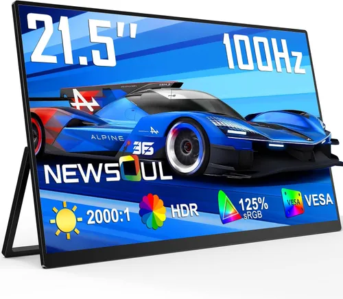 Miniatura 11 de Newsoul Monitor portátil de 15.6 pulgadas, monitor de viaje ultra delgado 108% sRGB 2000:1 contraste USB C Mini HDMI Plug & Play Monitor IPS
