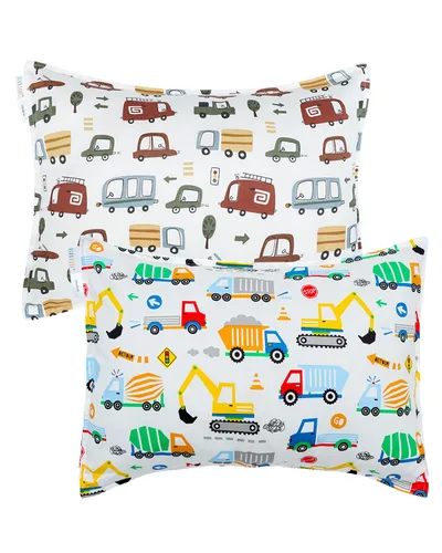 Miniatura 27 de ALVABABY Paquete de 2 fundas de almohada de algodón orgánico para niños pequeños, fundas de almohada para niños de 13 x 18 pulgadas o 12 x 16