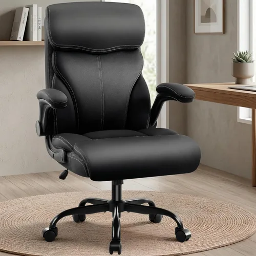 Miniatura 11 de AreShark Silla de oficina – Silla ejecutiva de escritorio cómoda transpirable con respaldo alto y soporte lumbar, silla ergonómica de cuero rodante