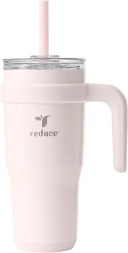 Miniatura 42 de Reduce Vaso de acero inoxidable de 50 onzas con asa, doble pared aislada al vacío, taza de viaje, tapa a prueba de sudor y popote reutilizable