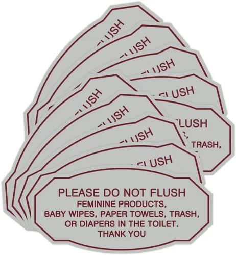 Miniatura 54 de Signs ByLITA Letrero de etiqueta victoriana Please Do Not Flush (Lt Gray), pequeño, 1 paquete Gris claro