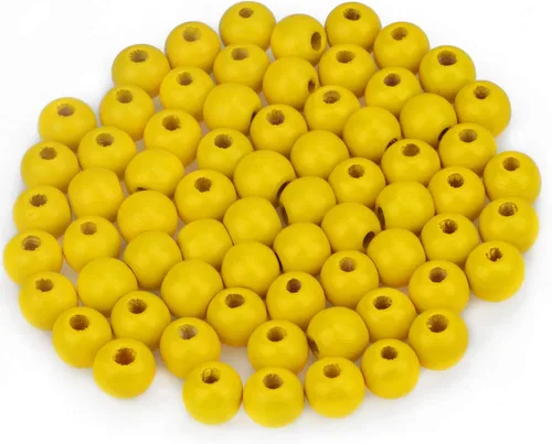 Miniatura 9 de AD Beads Cuentas de madera con espacio libre para manualidades, cuentas de madera con agujero grande surtidas para hacer collares, pulseras