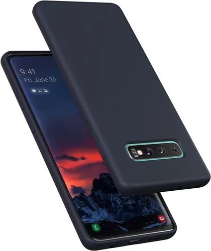 Miniatura 20 de Funda diseñada para Galaxy S10 Plus de 6.4 pulgadas, S10+ de gel de silicona líquida a prueba de golpes, funda de forro de tela de microfibra suave