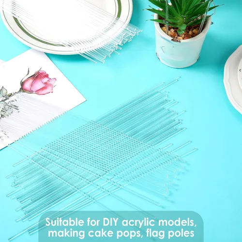 Miniatura 6 de Vicenpal 120 piezas de varillas de acrílico transparente de 10 pulgadas de 3 mm de diámetro, varillas de acrílico redondas de plástico