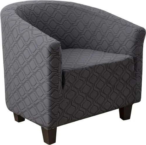 Miniatura 11 de MIFXIN - Funda elástica para silla de bañera de terciopelo de alta elasticidad, cubierta de silla de club, cubierta de sillón de elastano, cubierta