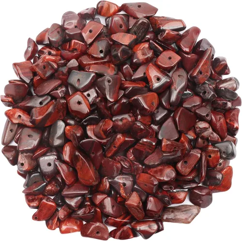 Miniatura 25 de 500 piezas Cuentas de piedra de chip natural, Alabastro 5-8 mm Piedras preciosas irregulares curativas de cristal sueltas con agujero perforado