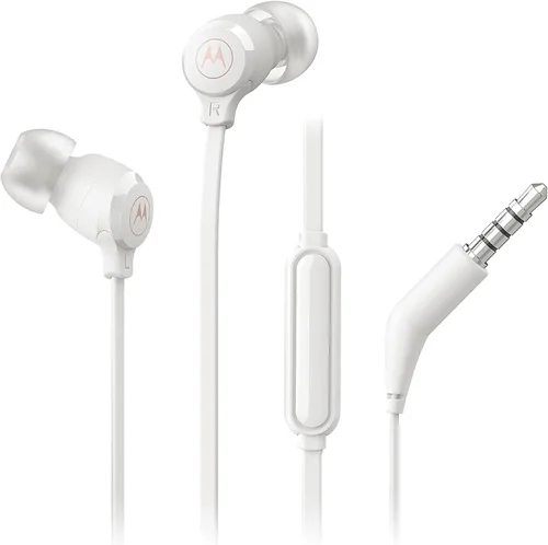 Motorola Earbuds 3-S - Auriculares con cable con micrófono, auriculares intrauditivos con cable, cómodos auriculares de silicona ligeros, cable
