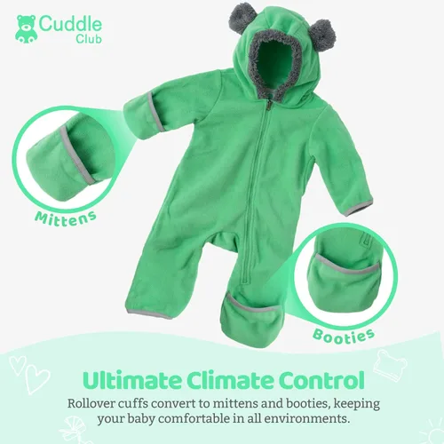 Miniatura 121 de Enterizo de vellón para bebé, rómper de una sola pieza con capucha para niños, ropa para exteriores, chaqueta infantil