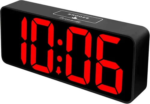 Miniatura 11 de DreamSky Reloj despertador digital grande con números grandes para personas mayores y personas con discapacidad visual, relojes eléctricos de 9