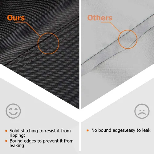 Miniatura 5 de iCOVER Boat Folding Seat Cover - 600 Denier Canvas Waterproof Heavy-Duty Weather Resistant Material Trailerable Fishing Chair Covers Negro