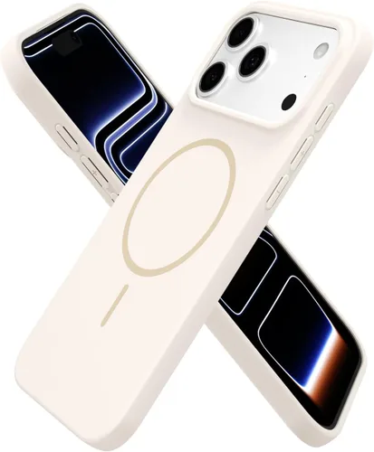 Miniatura 62 de oakxco Funda de silicona Mag Safe para iPhone 17 Pro Max, funda magnética delgada y fina compatible con carga inalámbrica MagSafe, bonita funda Negro