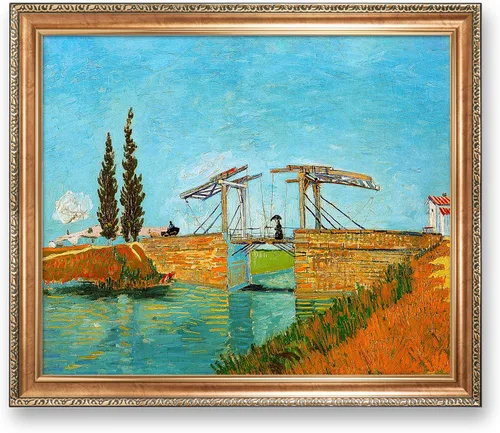 Miniatura 177 de A&T ARTWORK Noche estrellada sobre el Ródano de Vincent Van Gogh. Tamaño del marco: 36 x 30 pulgadas, tamaño de la imagen: 30 x 24 pulgadas