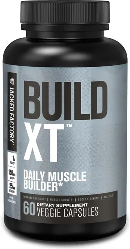 Build-XT Muscle Builder - Suplemento diario de construcción muscular para crecimiento muscular y fuerza, con potentes ingredientes Peak02 y ElevATP,