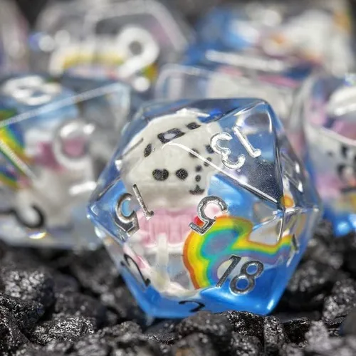 Miniatura 5 de Sage's Portal - Juego de dados de resina Animal Familiars DND, dados poliédricos para Dungeons and Dragons RPG, Pathfinder, Tabletop TTRPG