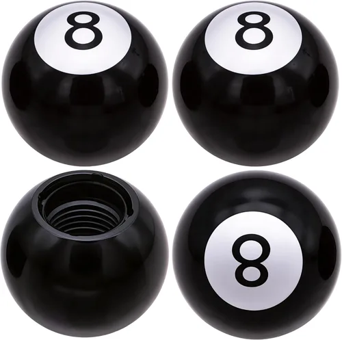 Miniatura 34 de 4 piezas tapas de vástago de válvula de neumático estilo bola 8, cubiertas universales de vástago de válvula de neumático con núcleo de cobre a