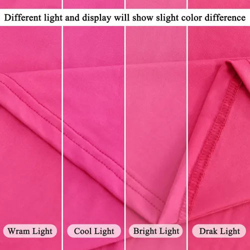 Miniatura 7 de Cubierta de Arco de 6.6 pies Rosa Intenso Spandex Cubierta de Fondo de Arco de Boda Elástica Cubierta de Soporte de Arco Superior Redondo Fucsia