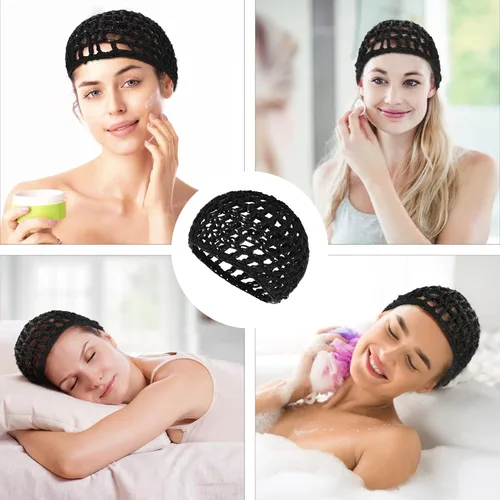 Miniatura 4 de WLLHYF Gorros de Peluca para Cabello Grueso y Largo, Gorros Ajustables de Red Malla Trenzada para Tejer, Hacer Crochet, Coser, Tejido de Red