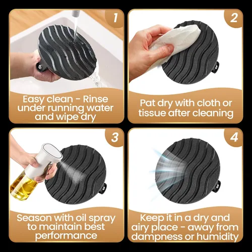 Miniatura 5 de Prensa de hamburguesas Smash para plancha, herramienta aplastadora de hamburguesas resistente de 2 libras con mango resistente al calor