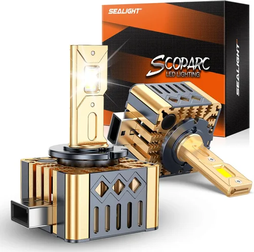 Miniatura 12 de SEALIGHT H16 H8 H11 Bombillas LED antiniebla, 18000LM 800% de brillo 6500K Blanco frío, Bombilla antiniebla con anillo ajustable de 360°, 60000
