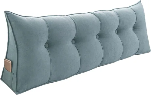 Miniatura 12 de Almohadas de lectura para cama de tamaño Queen para adultos, cojín lumbar de apoyo para cabecera, almohadas triangulares de cuña para dormir