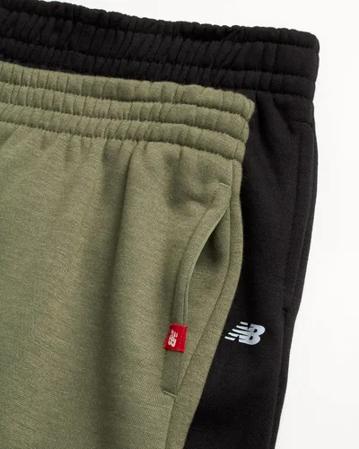 Miniatura 3 de New Balance Pantalones deportivos para niños, paquete de 2 pantalones deportivos de vellón activos (Talla 4-20)