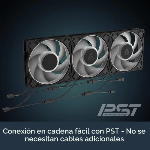 Miniatura 5 de ARCTIC P12 Pro A-RGB - Potente ventilador premium, ventilador PWM de 120 mm con divisor de cable Y, 600-3000 RPM, 0 RPM <5% PWM, RGB digital de 5V